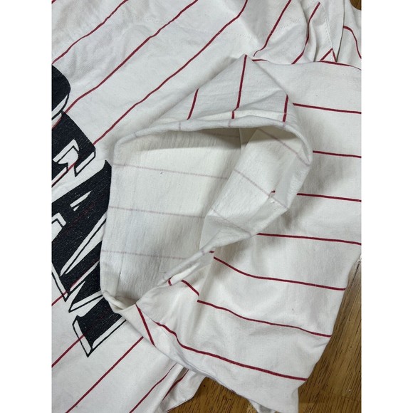VTG Baseball Jersey Jim Beam No. 9 Pinstripes L Made In USA - Picture 5 of 5